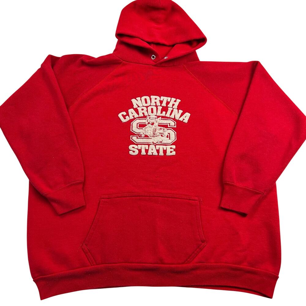 Tultex North Carolina State College Vintage Sweatshirt Size Large-XL Puff Print